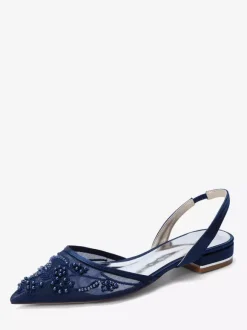 Lace Flat Wedding Shoes Pointed Toe Slip On Bridal Shoes
