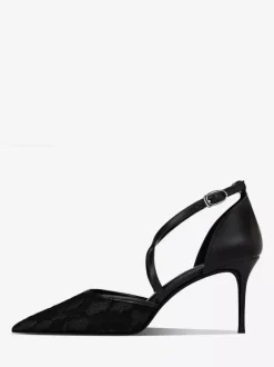 Lace High Heels Women's Pointed Toe Criss Cross Wedding Party Shoes