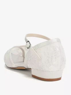 Lace Wedding Shoes Pointed Toe Flat Bridal Shoes
