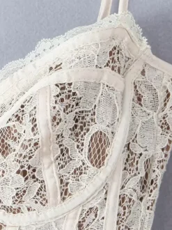 Lace Corset Mini Dress Sweetheart Collar A-line Birthday Party Sexy Strap Dress 2026