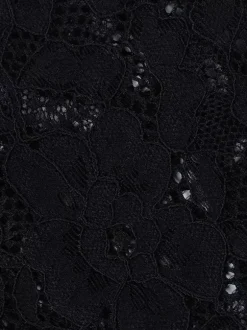 Lace Cutout Corset Style Blouse For Women - Black Sexy Long Sleeve Bustier Top - Spring Clubwear Party 2026
