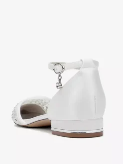 Lace Flat Wedding Shoes Rhinestones Pointed Toe Bridal Shoes