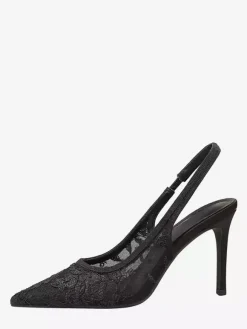 Lace High Heels Women's Pointed Toe Slingback Pumps