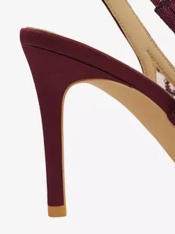 Lace High Heels Women's Pointed Toe Slingback Pumps