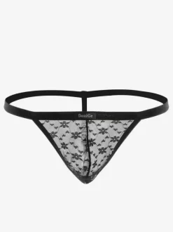 Lace Men Lingerie Piping Sheer Sexy Thong Lingerie