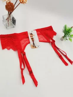 Lace Mesh Embroidery Sexy Adjustable Non-slip Metal Buckle Garter Belt