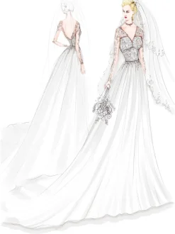 Lace Plus Size Wedding Dresses 2026 Chiffon V Neck A Line Long Sleeve Lace Applique Beach Wedding Bridal Dress With Train Free Customization