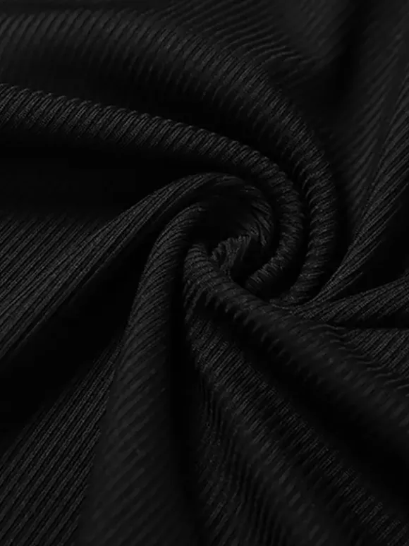 Lace Trim Slip Dress For Women - Black Ribbed Sleeveless Cami Mini Sundress - Summer Party Night Out 2026