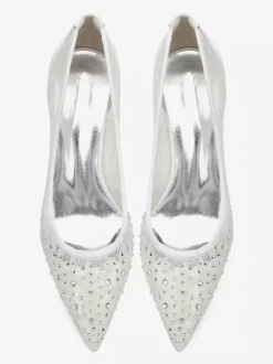 Lace Wedding Shoes Poined Toe Kitten Heel Mother Of The Bridesmaid Shoes