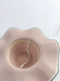 Large Brim Straw Hat With Bow Knot Summer Sun Protection Beach Hat 2026