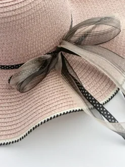 Large Brim Straw Hat With Bow Knot Summer Sun Protection Beach Hat 2026