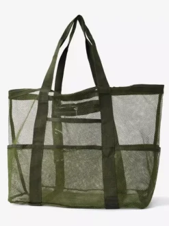 Large Capacity Mesh Beach Bag Multifunctional Travel Portable Shoulder Storage Bag 2026