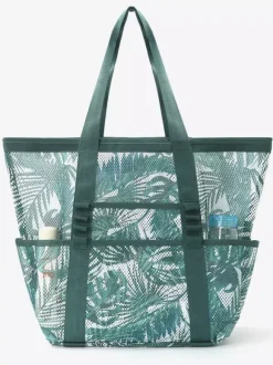 Large Capacity Mesh Beach Bag Multifunctional Travel Portable Shoulder Storage Bag 2026
