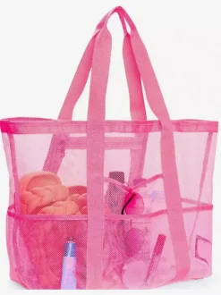 Large Capacity Mesh Beach Bag Multifunctional Travel Portable Shoulder Storage Bag 2026