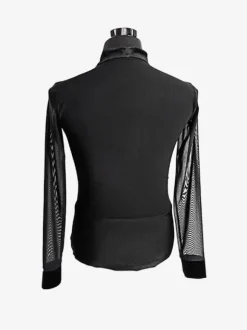 Latin Dance Ballroom Dresses Black Men's Sexy Tops Dancing Wear
