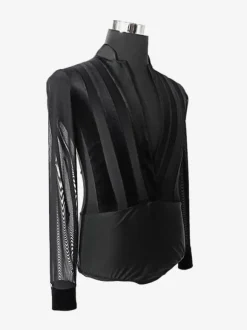 Latin Dance Ballroom Dresses Black Men's Sexy Tops Dancing Wear