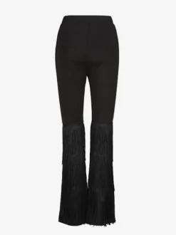 Latin Dance Costume Black Women's Polyester Pants Layered Elegant Fringe Latin Dancer Dancing Costume