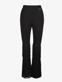 Latin Dance Costume Black Women's Polyester Pants Layered Elegant Fringe Latin Dancer Dancing Costume