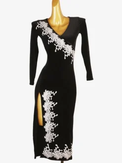 Latin Dance Costume Black Women's Lycra Spandex Dress Latin Dancer Dancing Costume