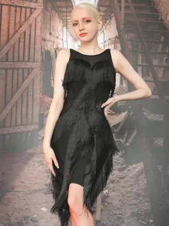 Latin Dance Costume Black Women's Polyester Dress Sexy Latin Dancer Dancing Wear