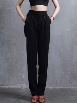 Latin Dance Costume Black Unisex Lycra Spandex Pants Latin Dancer dancing costume