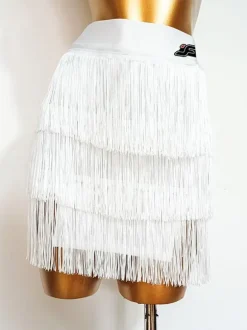 Latin Dance Costume Black Women's Polyester Mini Skirt Sexy Latin Dancer Dancing Wear