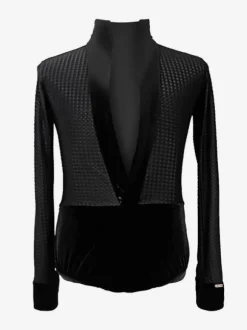 Latin Dance Costume Black Men's Jumpsuit Sexy Polyester Jumpsuit Dancing Costume