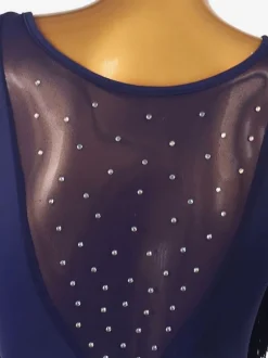 Latin Dance Costume Blue Women's Rhinestones Bodycon Sexy Polyester Dress Dancing Wear