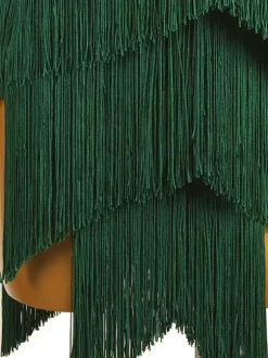 Latin Dance Costume Green Women's Elegant Lycra Spandex Dress Dancing Costume