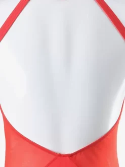 Latin Dance Costume Red Women's Ruffles Backless Sexy Lycra Spandex Dress Dancing Wear
