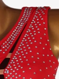 Latin Dance Costume Red Women's Lycra Spandex Dress Latin Dancer dancing Wear