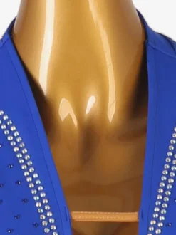 Latin Dance Costume Royal Blue Women's Lycra Spandex Dress Dancing Wear