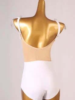 Latin Dance Costume White Women's Polyester Dress Backless Sexy Flowers Latin Dancer Dancing Costume