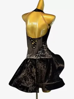 Latin Dance Dresses Black Women's Sexy Lycra Spandex Dress Dancing Wear