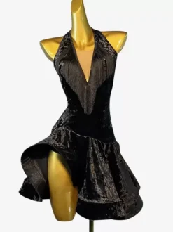 Latin Dance Dresses Black Women's Sexy Lycra Spandex Dress Dancing Wear