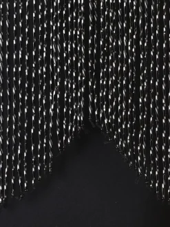 Latin Dance Dresses Black Women's Rhinestones Open Shoulder Bodycon Sexy Polyester Dress Dancing Wear