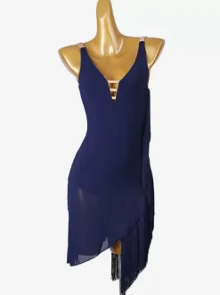 Latin Dance Dresses Dark Navy Women's Lycra Spandex Dress Sexy Latin Dancer Dancing Wear