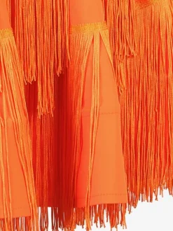 Latin Dance Dresses Orange Women's Lycra Spandex Dress Fringe Latin Dancer Dancing Costume