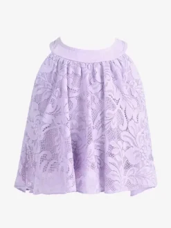 Latin Dance Dresses Purple Girl's Set Polyester Top Skirt Dancing Wear