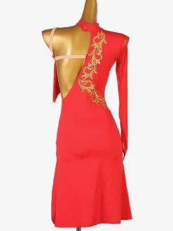 Latin Dance Dresses Red Women's Lycra Spandex Dress Dancing Wear