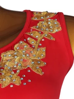 Latin Dance dresses Red Women's Lycra Spandex Dress Latin Dancer dancing costume