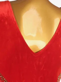 Latin Dance Dresses Ture Red Women's Set Lycra Spandex Dress Dancing Costume