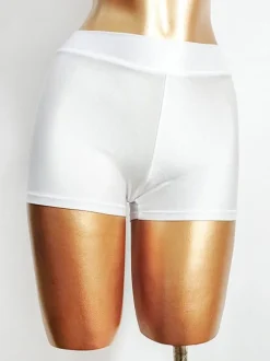 Latin Dance Dresses White Women's Boyshorts Sexy Polyester Dancing Costume