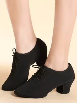 Latin Dance Shoes Black Closed Toe Women's Dance Shoes