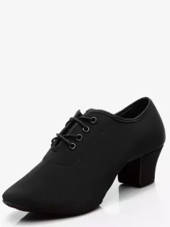 Latin Dance Shoes Black Closed Toe Women's Dance Shoes