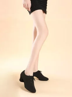 Latin Dance Shoes Black Closed Toe Women's Dance Shoes