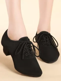 Latin Dance Shoes Black Closed Toe Women's Dance Shoes