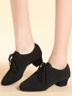 Latin Dance Shoes Black Closed Toe Women's Dance Shoes
