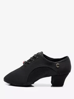 Latin Dance Shoes Black Closed Toe Ballroom Dance Shoes