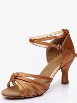 Latin Dance Shoes Black Peep Toe Women's Dance Shoes